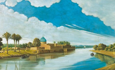 River Scene on the Banks of the Tigris by Abdul Qadir al Rassam